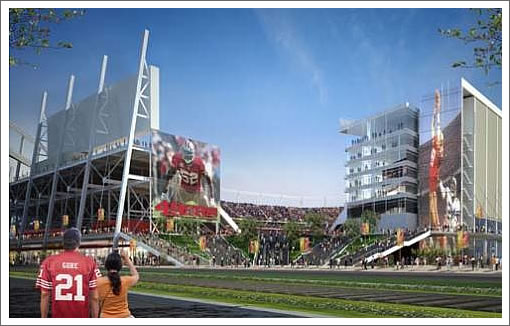 mockup of proposed Santa Clara San Francisco 49ers stadium