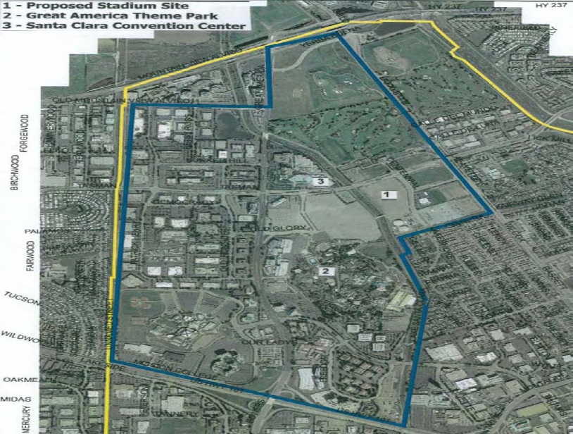 49ers Santa Clara stadium site map