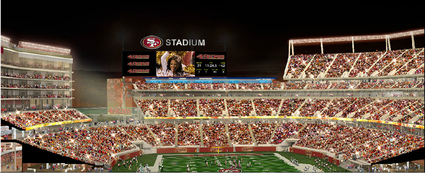 new 49ers Santa Clara Stadium interior looking north